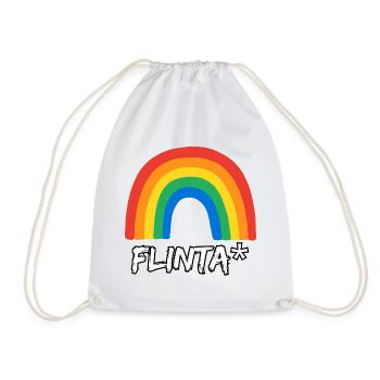 FLINTA REGENBOGEN PRIDE QUEER FEMINISMUS CSD - Turnbeutel - Weiß - Vorne