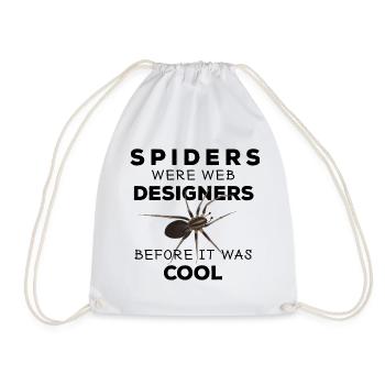 Spiders were web designers - Spinne Nerd Spruch - Turnbeutel - Weiß - Vorne