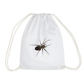 Realistische Spinne - Halloween Kostüm Motiv - Turnbeutel - Weiß - Vorne