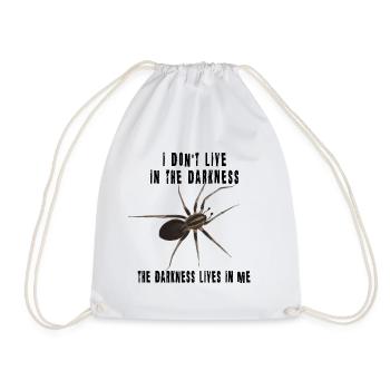 The darkness lives in me - Spinne Dark Spruch - Turnbeutel - Weiß - Vorne