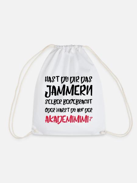 Akademimimi Spruch Geschenk Witzig - Turnbeutel - Weiß