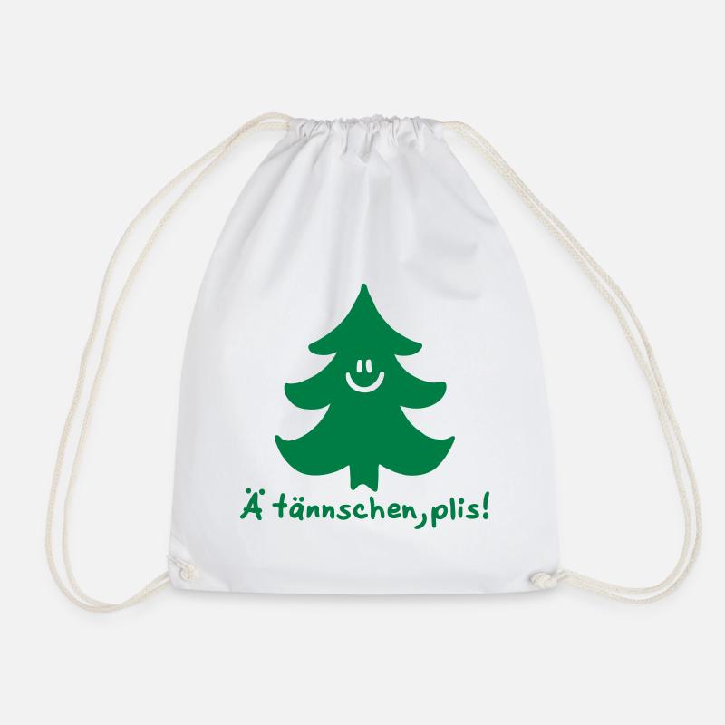 Ä tännschen, plis - Tannenbaum - Attention, please - Turnbeutel - Weiß