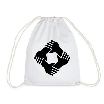 together together - Drawstring Bag - white - Front