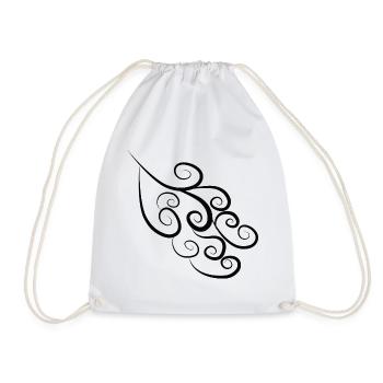 Motifs spirales noir - Sac de sport léger - blanc - Devant