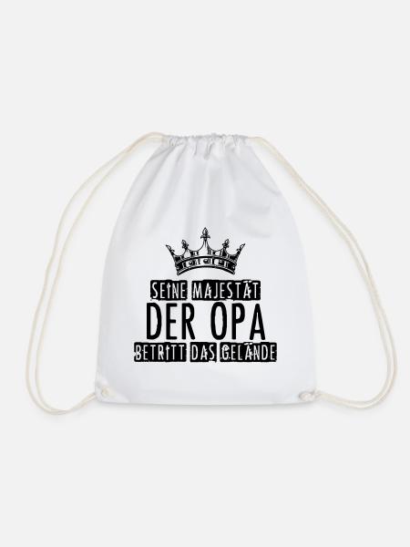 seine majestät der opa betritt das gelände - Turnbeutel - Weiß