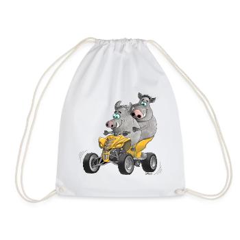 Drôles de coureurs quad - Sac de sport léger - blanc - Devant