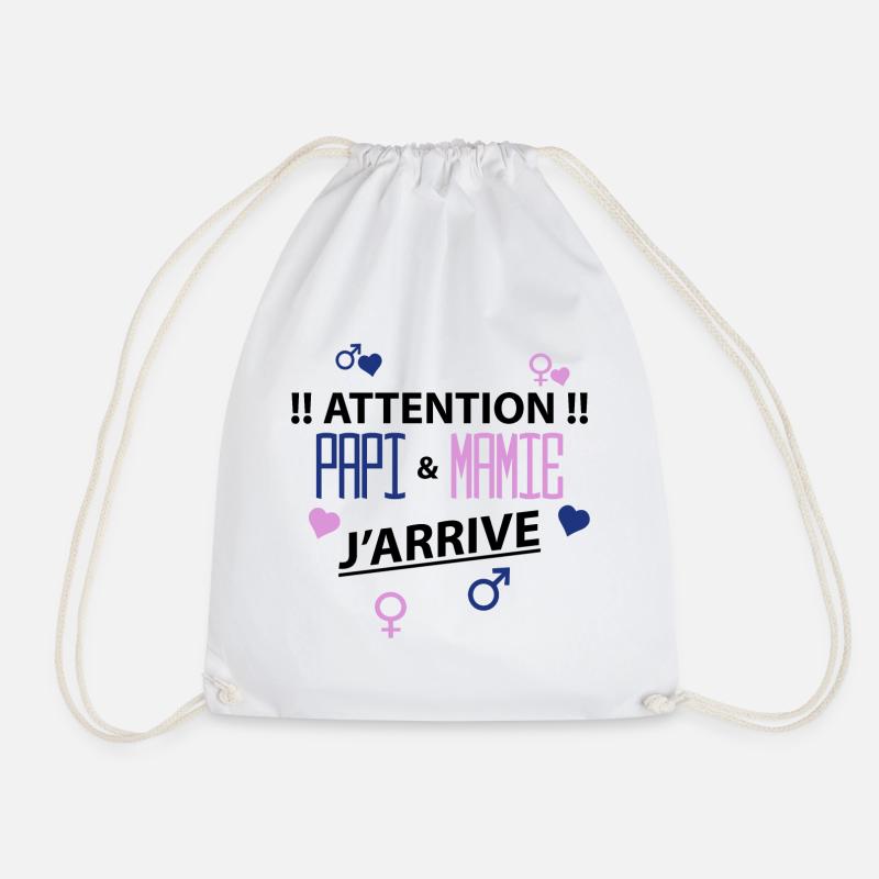 papi mamie j'arrive - Sac de sport léger - blanc