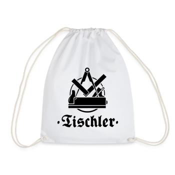 Tischler, Zunftzeichen mit alter Schrift - Turnbeutel - Weiß - Vorne