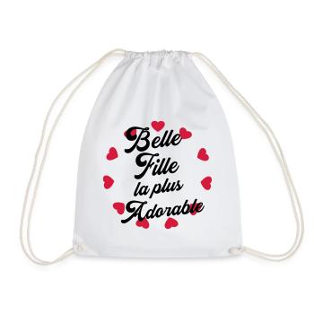 Belle Fille - Mariage - Mariée - Famille - Noël - Drawstring Bag - white - Front