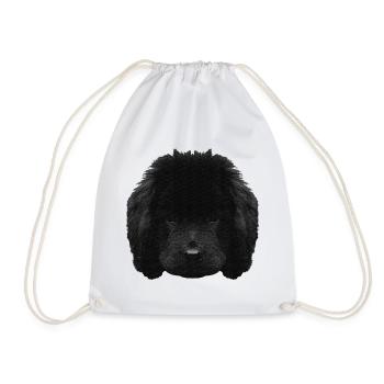 Chiot mignon, chiot Terre-Neuve, races de chiens - Sac de sport léger - blanc - Devant