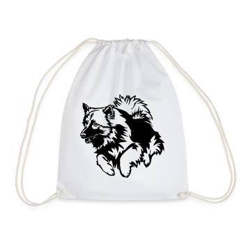 Wolfsspitz - Turnbeutel - Weiß - Vorne