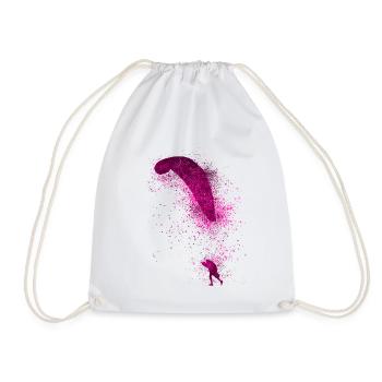 Paraglider Start Spritzer - Drawstring Bag - white - Front
