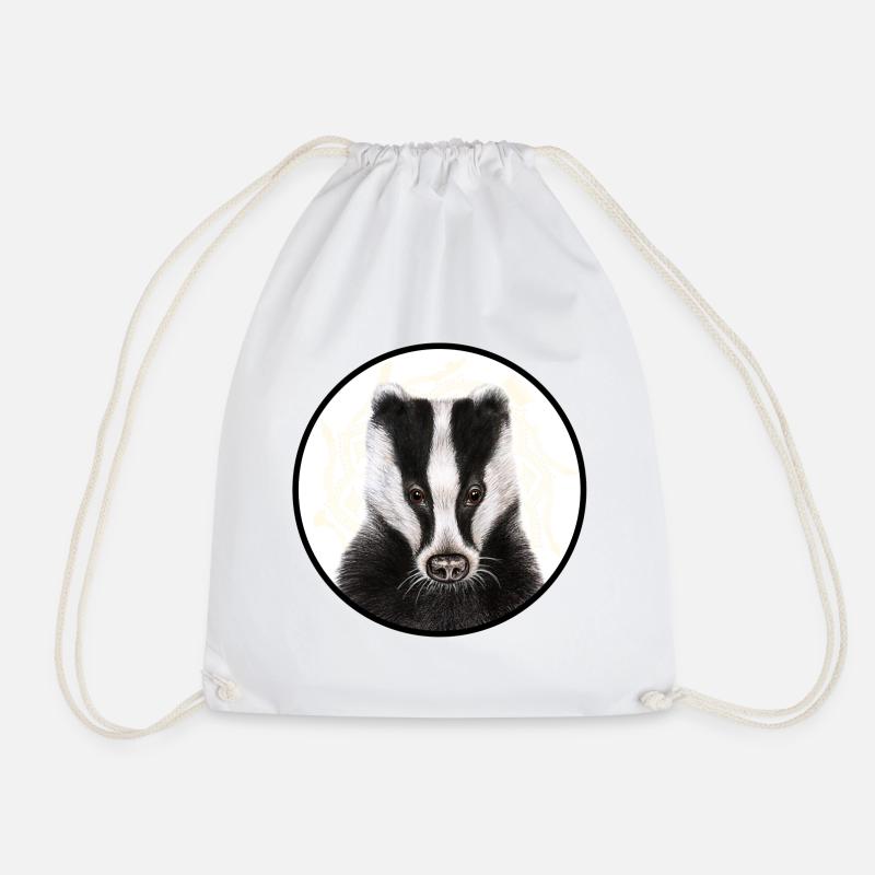 Blaireau avec logo - Sac de sport léger - blanc