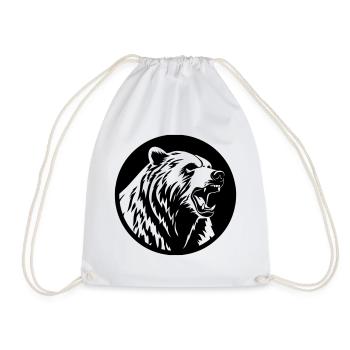 Grizzly Bear - Drawstring Bag - white - Front