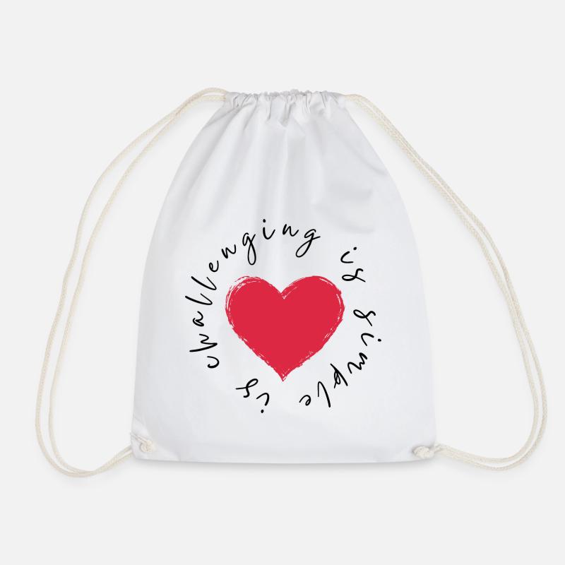 Love - Drawstring Bag - white
