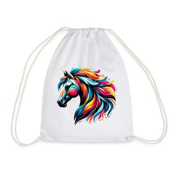 Cheval - Sac de sport léger - blanc - Devant