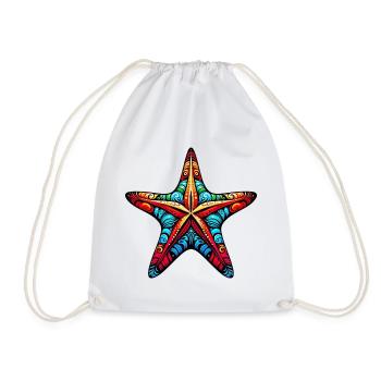 Starfish - Drawstring Bag - white - Front