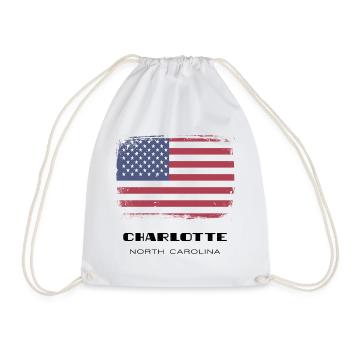 Charlotte, North Carolina, USA - Turnbeutel - Weiß - Vorne