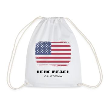 Long Beach, Californie, États-Unis - Sac de sport léger - blanc - Devant