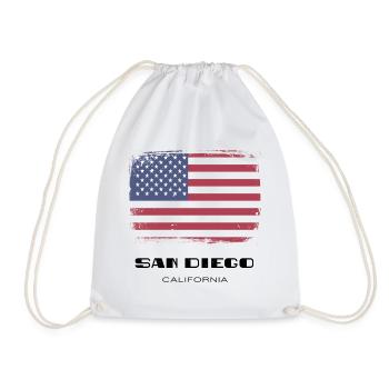 San Diego, Californie, États-Unis - Sac de sport léger - blanc - Devant