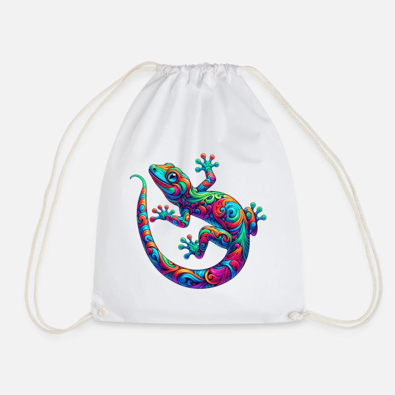 Gecko - Turnbeutel - Weiß