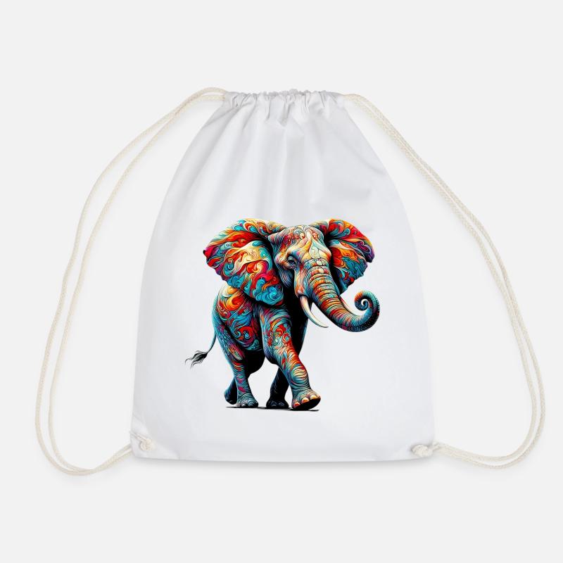 Elefant - Turnbeutel - Weiß
