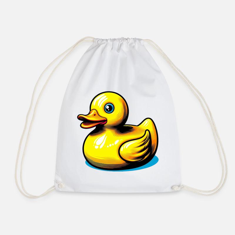 Duckling Duck Duck - Drawstring Bag - white