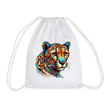 Cheetah - Drawstring Bag - white - Front