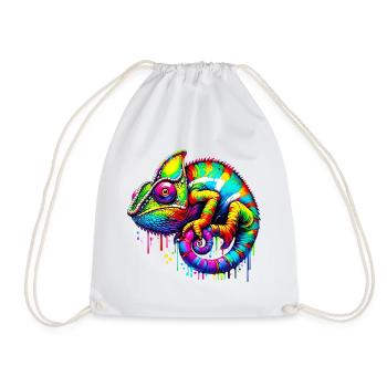 Chameleon - Drawstring Bag - white - Front