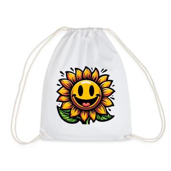 Sonnenblume - Turnbeutel - Weiß - Vorne