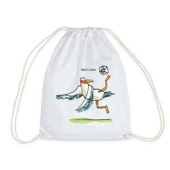 Fußball, Überflieger - Turnbeutel - Weiß - Vorne
