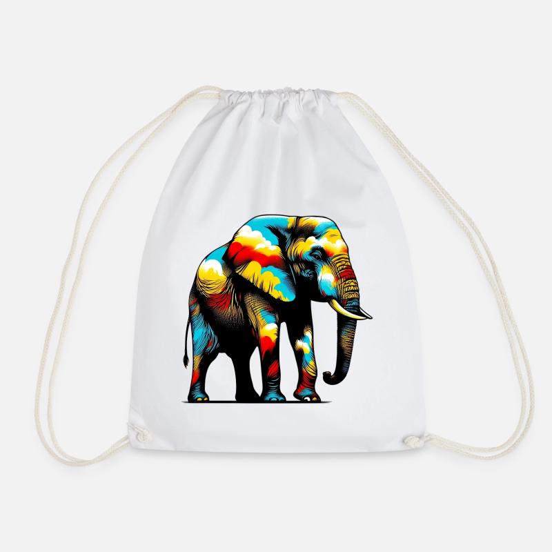 Elefant - Turnbeutel - Weiß