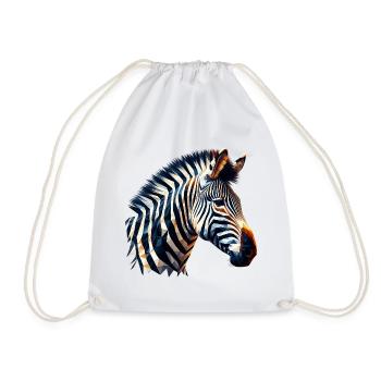 Zèbre polygonal - Sac de sport léger - blanc - Devant