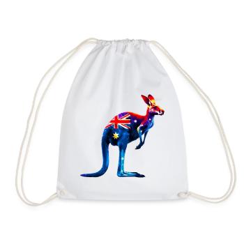Kangaroo - Drawstring Bag - white - Front