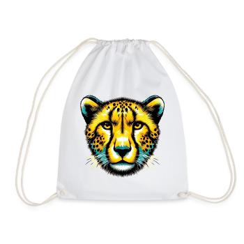 Cheetah - Drawstring Bag - white - Front
