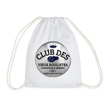 Pétanque, Pétanque-Fan, Bowler - Turnbeutel - Weiß - Vorne