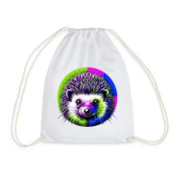 Hedgehog - Drawstring Bag - white - Front