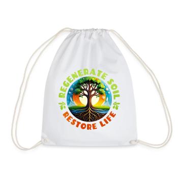 Lively tree representation for nature - Drawstring Bag - white - Front