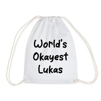 worlds okayest Lukas - Drawstring Bag - white - Front