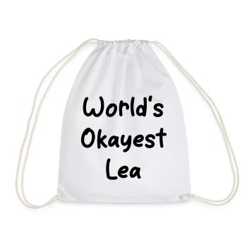 World's okayest Lea - Drawstring Bag - white - Front