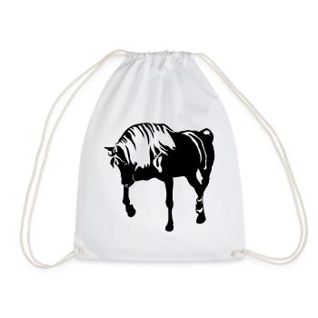 Cheval - Sac de sport léger - blanc - Devant