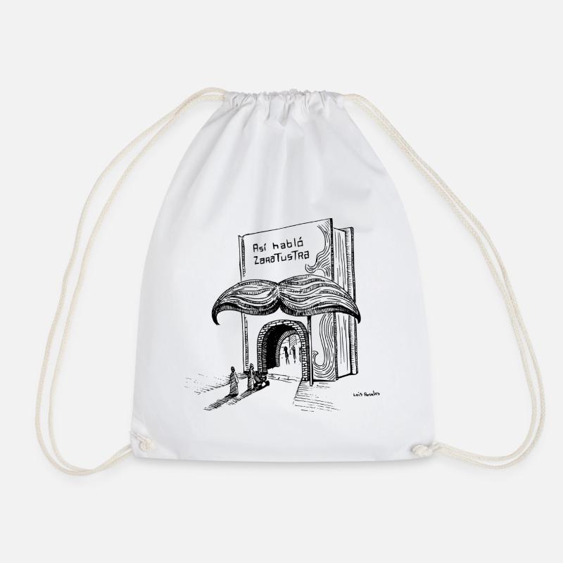 Nietzsche - Drawstring Bag - white