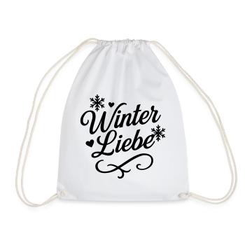 Winter Liebe Spruch - Turnbeutel - Weiß - Vorne