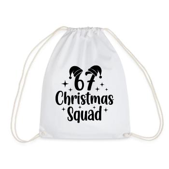 67 Christmas Squad - Turnbeutel - Weiß - Vorne