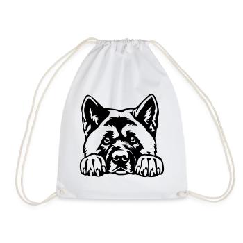 American Akita - Turnbeutel - Weiß - Vorne