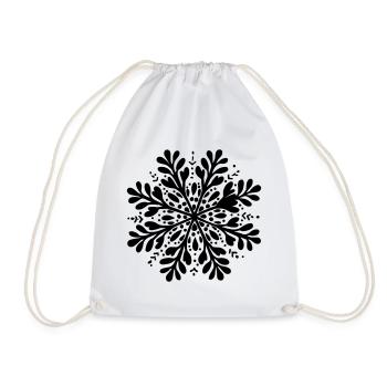 Schneeflocke Winter Symbol - Turnbeutel - Weiß - Vorne