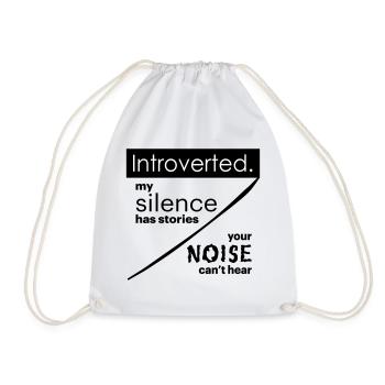Introverti. Silence – bruit. - Sac de sport léger - blanc - Devant