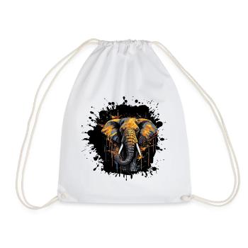 Elephant Splash - Drawstring Bag - white - Front