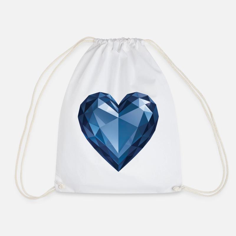 SAPHIR HEART - peace & love - Sac de sport léger - blanc