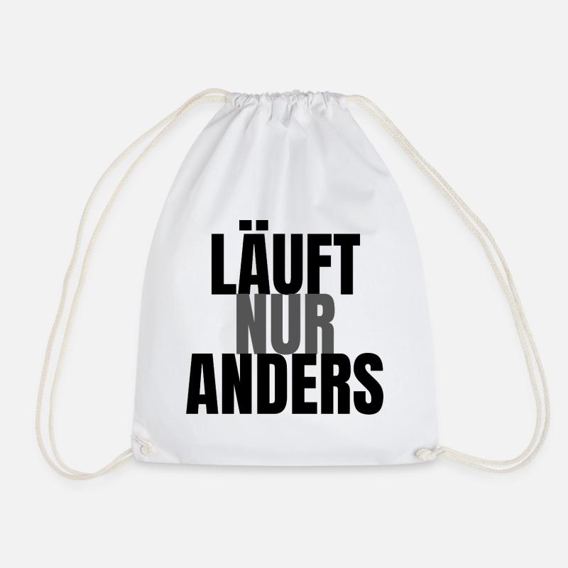 Läuft nur anders - Turnbeutel - Weiß